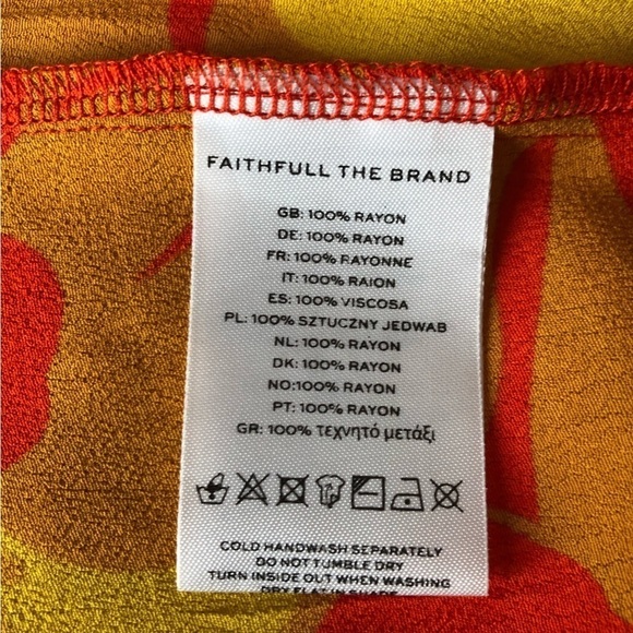 Faithful The Brand Odette Surfs Up Floral Crepe Halter Mini Dress Size 4 - Picture 7 of 14